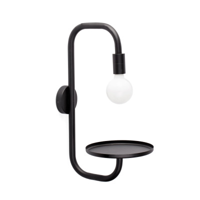 01045 Faro GUEST Black wall lamp