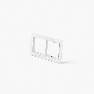 034200021 Faro PODIUM PLATE 2L TRIMLESS WHITE