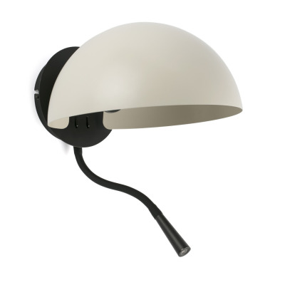 20032-122 Faro DOMINICA WALL LAMP BEIGE 1XE27 LED READER 1W 3000K