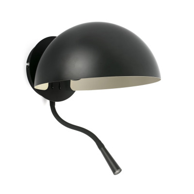 20032-123 Faro DOMINICA BLACK WALL LAMP 1XE27 LED READER 1W 3000K