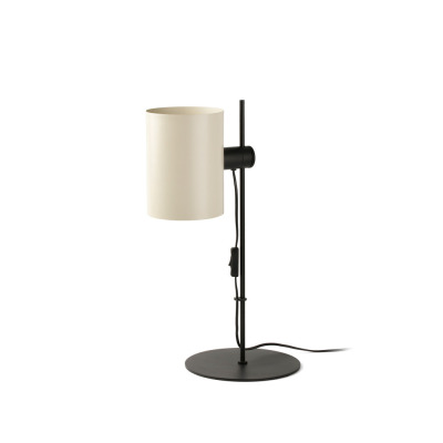 20033-80 Faro GUADALUPE BLACK TABLE LAMP BEIGE SHADE 1xE27