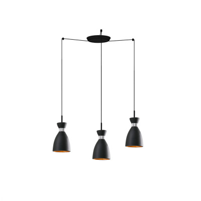 20050-3L Faro RETRO BLACK AND COPPER PENDANT LAMP 1xE14 20W 3L