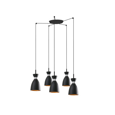 20050-5L Faro RETRO BLACK AND COPPER PENDANT LAMP 1xE14 20W 5L