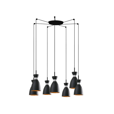 20050-7L Faro RETRO BLACK/COPPER PENDANT LAMP 1xE14 20W 7L