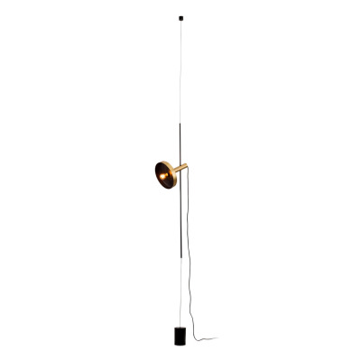 20166-96 Faro WHIZZ SATIN GOLD/BLACK PENDANT LAMP W/WEIGHT 1xE27