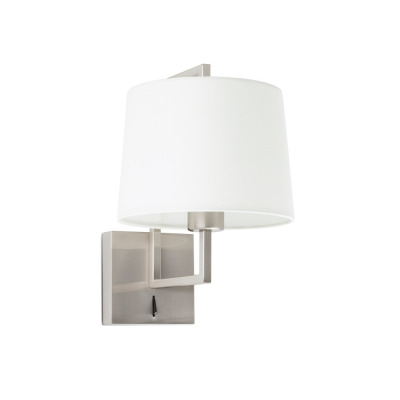 20170-01 Faro FRAME MATT NICKEL WALL LAMP W/WHITE SHADE ?215