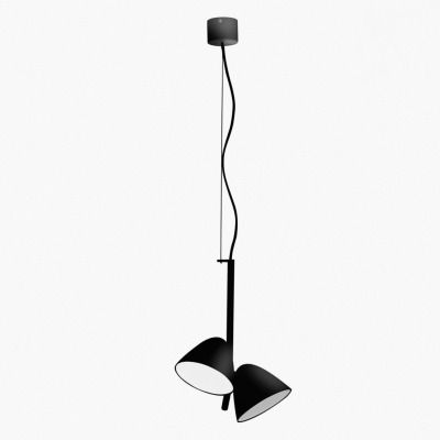 20206 Faro FLASH 2L Black pendant lamp