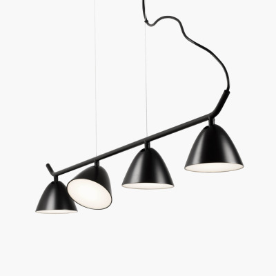 20207 Faro FLASH 4L Black pendant lamp
