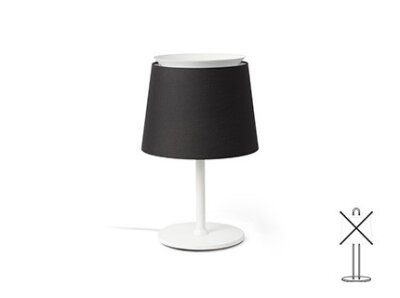 20304 TK-Lighting SAVOY TABLE LAMP WHITE 1XE27    