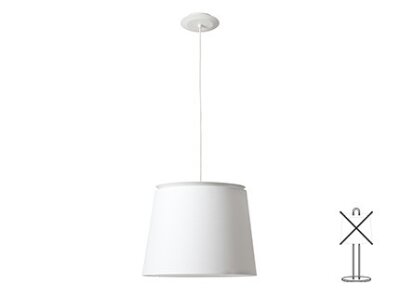 20308 TK-Lighting SAVOY PENDANT LAMP WHITE 1xE27   