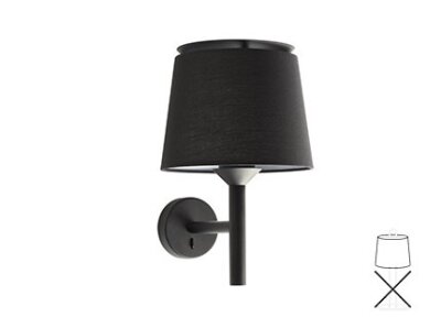 20311 TK-Lighting SAVOY SHADE WALL BLACK    