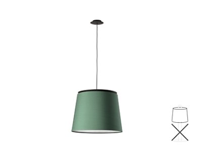 20321 TK-Lighting SAVOY SHADE SUSPENSION GREEN             