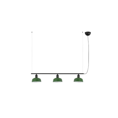20338-144 TK-Lighting TATAWIN PENDANT LAMP LIN. SHADE METAL S GREEN 3xE2