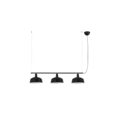 20338-146 TK-Lighting TATAWIN PENDANT LAMP LIN. SHADE METAL M BLACK 3xE2