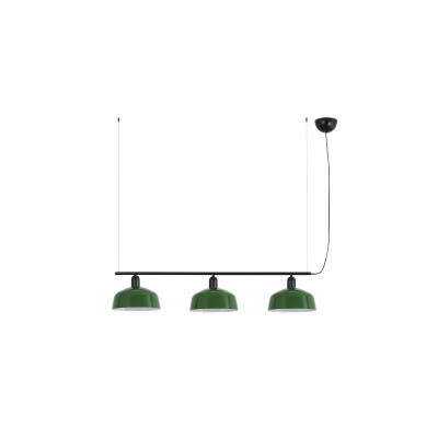 20338-149 TK-Lighting TATAWIN PENDANT LAMP LIN. SHADE METAL M GREEN 3xE2