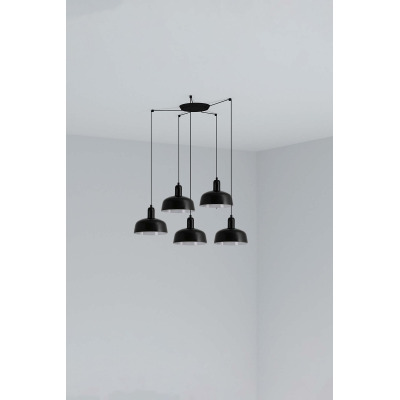 20340-141-5L TK-Lighting TATAWIN PENDANT LAMP SHADE METAL S BLACK 5xE27