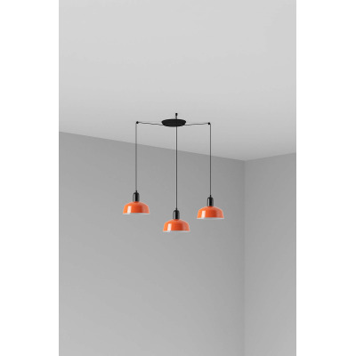 20340-143-3L TK-Lighting TATAWIN PENDANT LAMP SCR. METAL S ORANGE RED. 3xE2