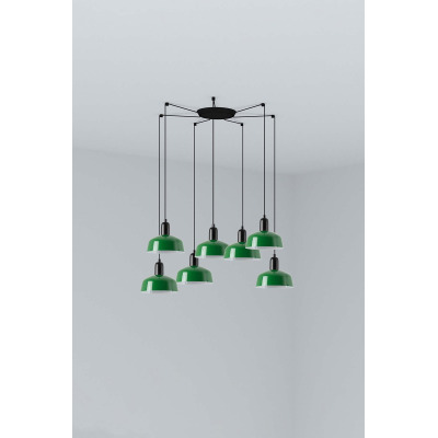 20340-144-7L TK-Lighting TATAWIN PENDANT LAMP SHADE METAL S GREEN 7xE27