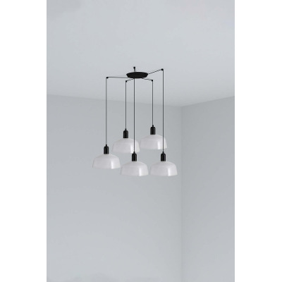 20340-145-5L TK-Lighting TATAWIN PENDANT LAMP SHADE METAL M WHITE 5xE27