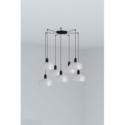 20340-145-7L TK-Lighting TATAWIN PENDANT LAMP SHADE METAL M WHITE 7xE27