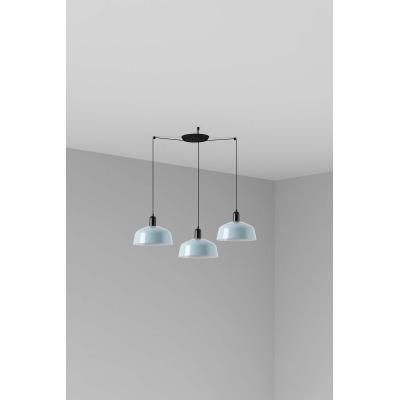 20340-147-3L TK-Lighting TATAWIN PENDANT LAMP SCR. METAL M BLUE GRAYISH 3xE