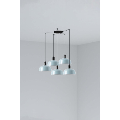 20340-147-5L TK-Lighting TATAWIN PENDANT LAMP SCR. METAL M BLUE GRAYISH 5xE