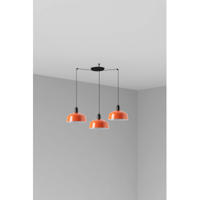 20340-148-3L TK-Lighting TATAWIN PENDANT LAMP SCR. METAL M ORANGE RED. 3xE2