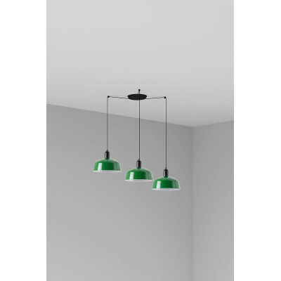20340-149-3L TK-Lighting TATAWIN PENDANT LAMP SHADE METAL M GREEN 3xE27