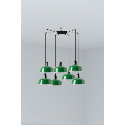 20340-149-7L TK-Lighting TATAWIN PENDANT LAMP SHADE METAL M GREEN 7xE27