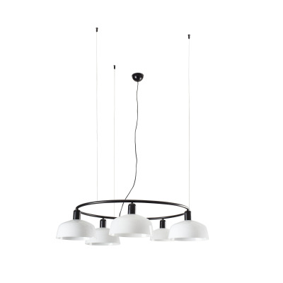20343-119-5L Faro TATAWIN CIRCULAR PENDANT WHITE SHADE M 5xE27