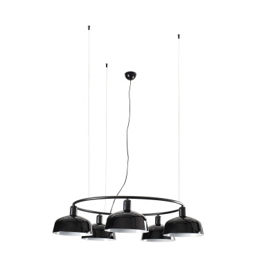 20343-120-5L Faro TATAWIN CIRCULAR PENDANT BLACK SHADE M 5xE27