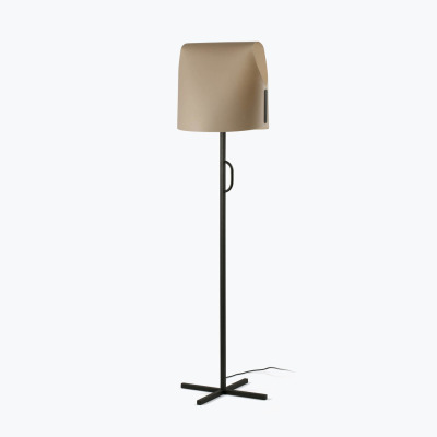 23003-60 Faro LUANG BLACK-CAMEL FLOOR LAMP 1XE27