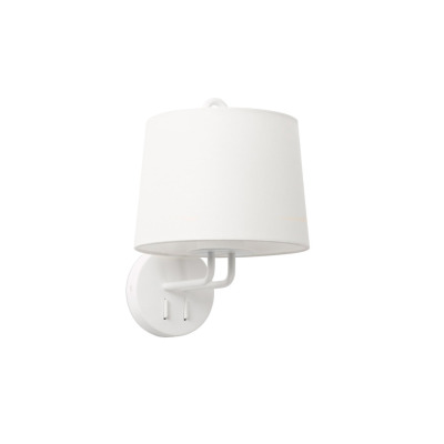24030-01 Faro MONTREAL WHITE WALL LAMP WHITE SHADE
