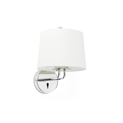 24031-01 Faro MONTREAL CHROME WALL LAMP WHITE SHADE