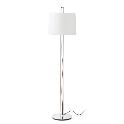 24037-08 Faro MONTREAL CHROME FLOOR LAMP BEIGE SHADE