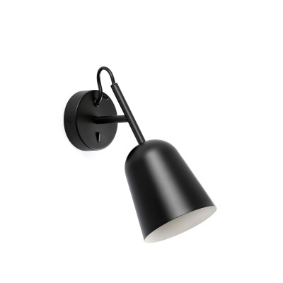28257 Faro STUDIO WALL LAMP BLACK SHADE 1XE14