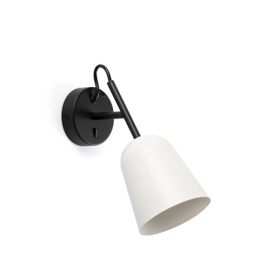 28258 Faro STUDIO WALL LAMP WHITE SHADE 1XE14
