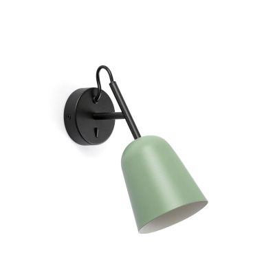 28259 Faro STUDIO WALL LAMP GREEN SHADE 1XE14