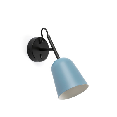 28274 Faro STUDIO WALL LAMP BLUE SHADE 1xE14