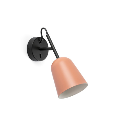 28275 Faro STUDIO WALL LAMP PINK SHADE 1xE14
