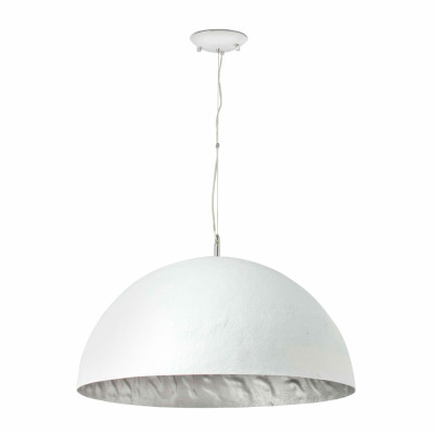 28398 Faro MAGMA-Q WHITE AND SILVER PENDANT LAMP 3 X E27 60W