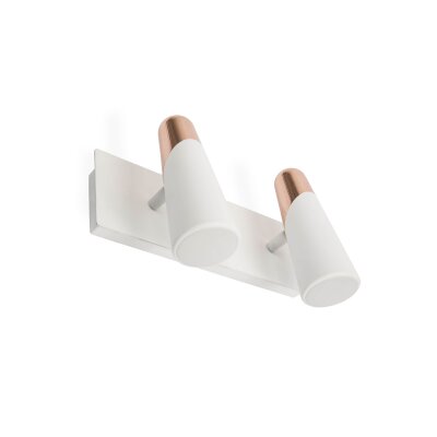 29034 TK-Lighting LAO LED WHITE AND COPPER WALL LAMP 2L             