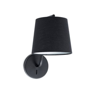 29327 Faro BERNI Black wall lamp