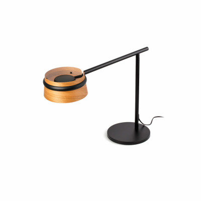 29568 Faro LOOP CHERRY WOOD TABLE L+CLIP LED 6W 2700K