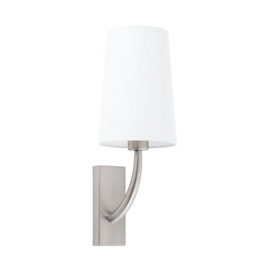 29680-19 Faro REM MATT NICKEL WALL LAMP WHITE SHADE