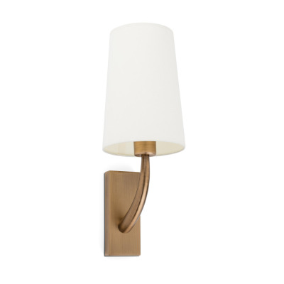 29681-19 Faro REM OLD GOLD WALL LAMP WHITE SHADE