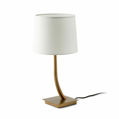 29685-04 Faro REM OLD GOLD TABLE LAMP WHITE SHADE