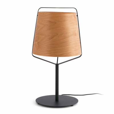 29846 Faro STOOD BLACK TABLE LAMP E27 + WOOD MAX 20W