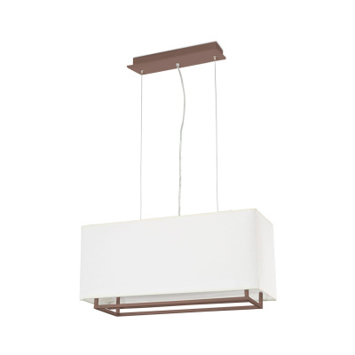 29987 Faro VESPER-1 BROWN PENDANT LAMP 2XE27 MAX 20W