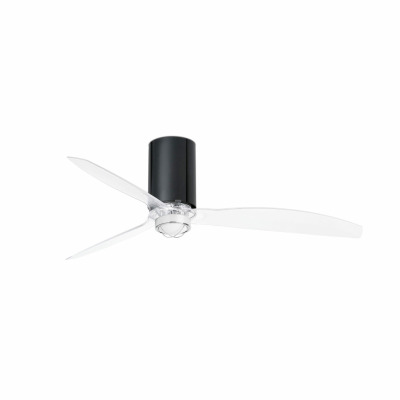 32040-10 Faro MINITUBEFAN ?1280MM SHINY BLACK 3 BLADES 17W 3000K